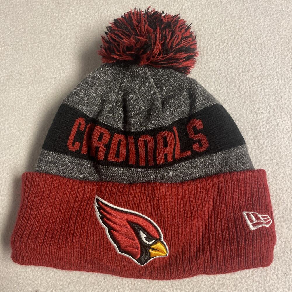 Arizona Cardinals New Era NFL Sideline Sport Knit Beanie Hat Pom Cuffed Winter